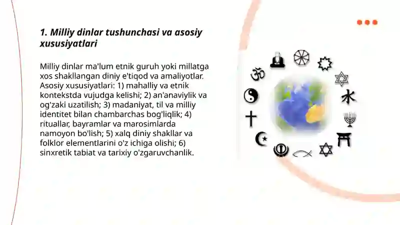Milliy dinlar 3