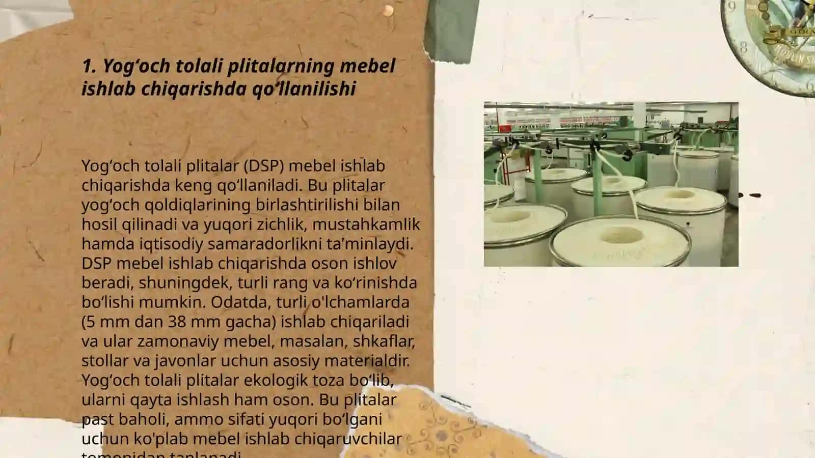 Ishlab chiqarishda yogʻoch tolali plitalarni qoʻllash sohalari 3