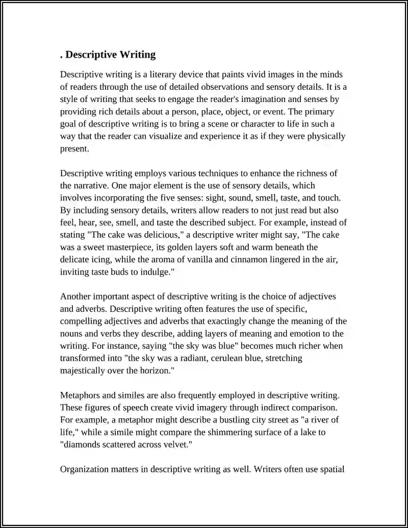 Descriptive Writing Activities 3