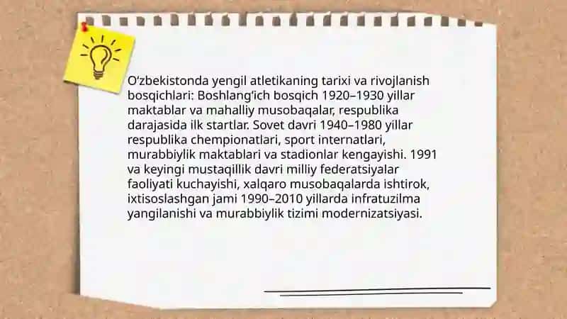 Oʻzbekistonda yengil atletikaning rivojlantirish va uning jismoniy tarbiya tizimida tutgan oʻrni 3