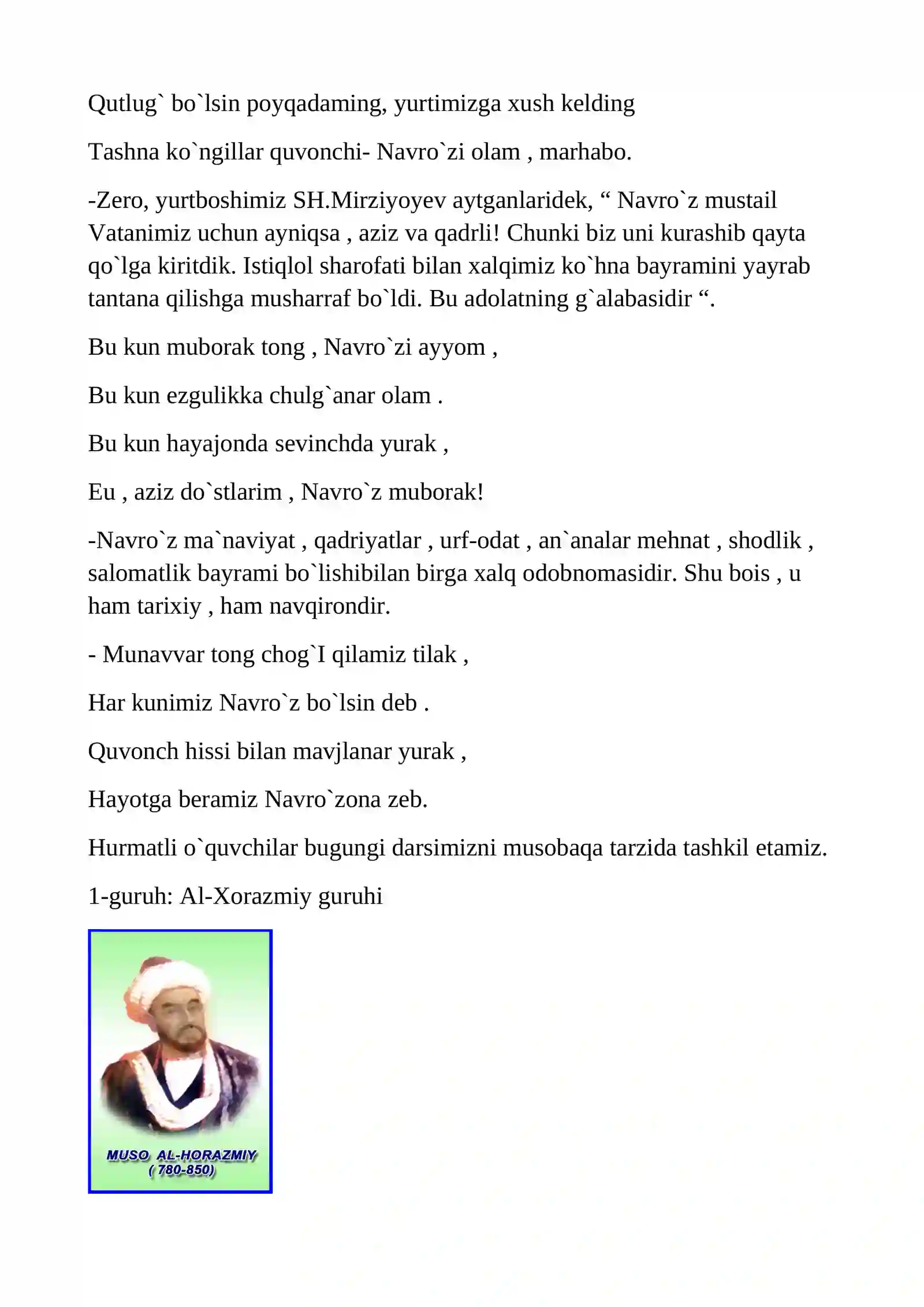 8-sinf Algebra dars ishlanma. Kvadrat tenglamalar yordamida masalalar yechish 3