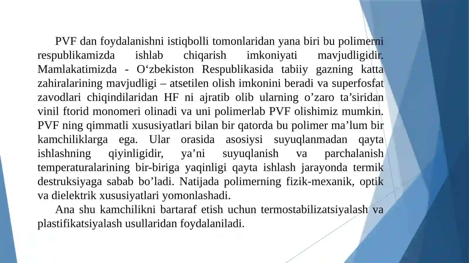 Sintetik polimerlar orasida ftortutgan polimerlar 3