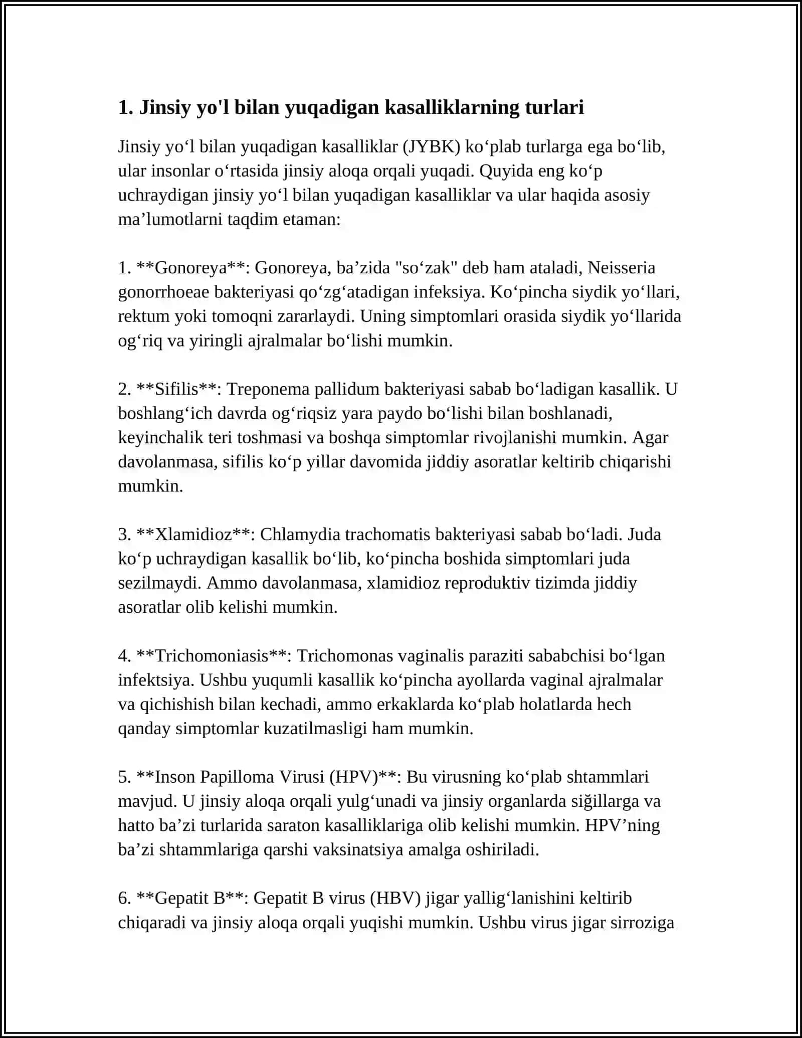 Jinsiy yo‘l bilan yuqadigan kasalliklar 3