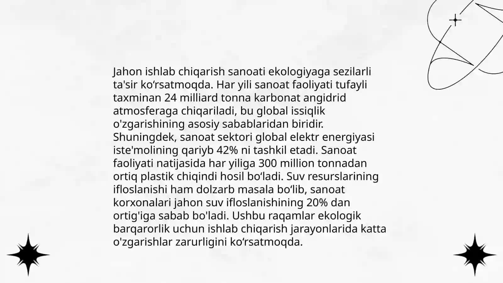 Jahon ishlab chiqarish sanoati va ekalogiya 3
