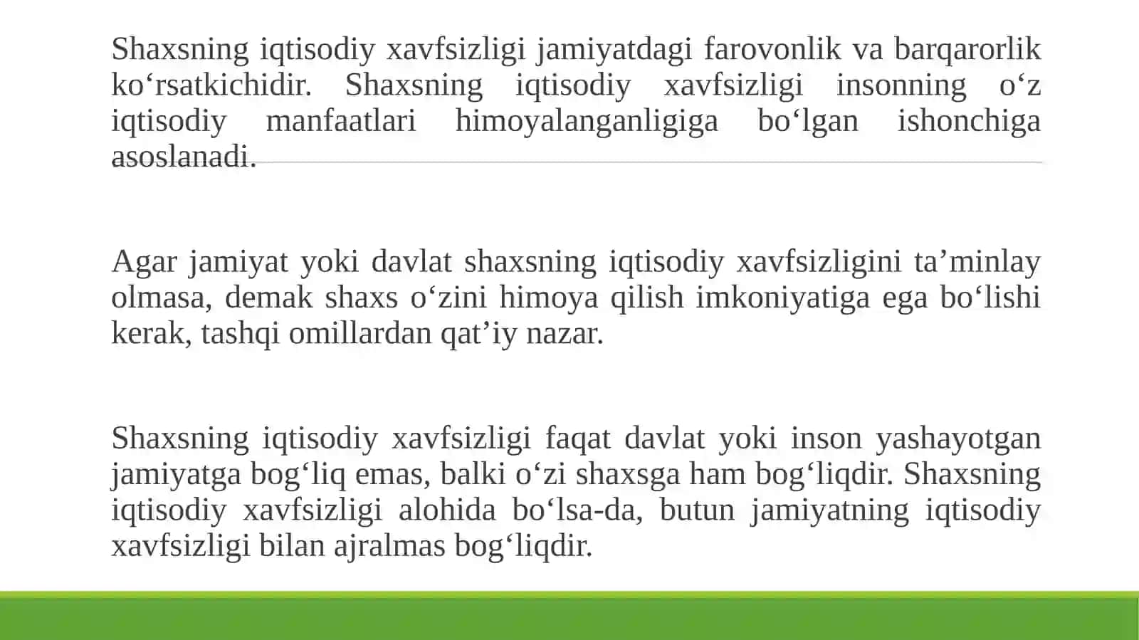 Shаxsning iqtisodiy xаvfsizligini tа’minlаsh muаmmolаri 3