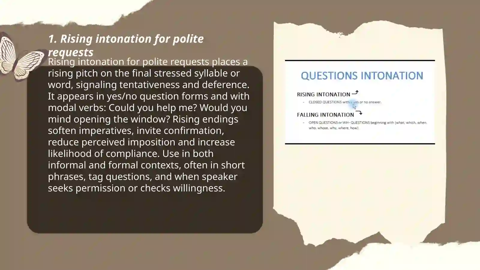 Intonation in request 3