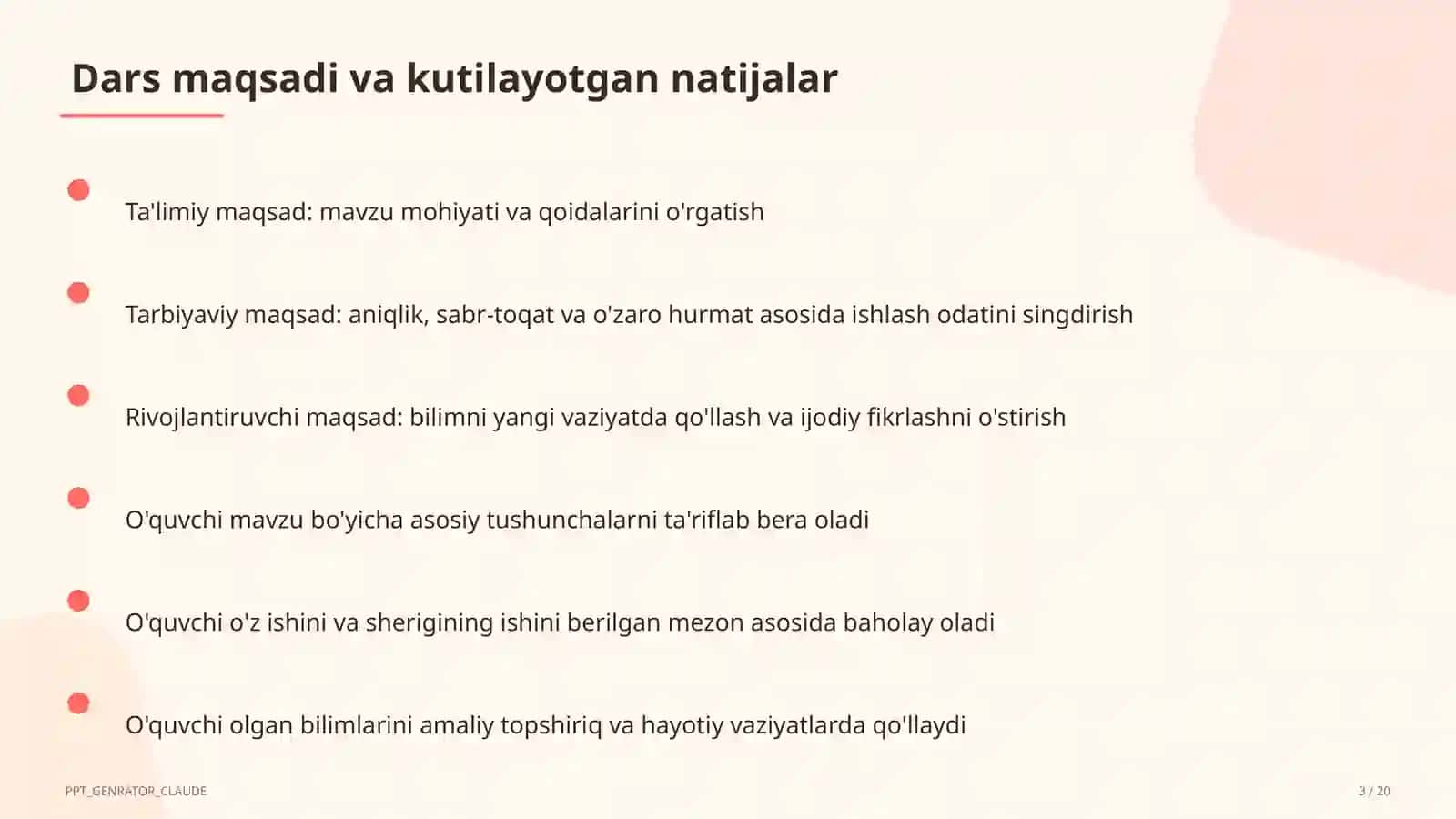 Belgi va harakat bildirgan so'zlar (2-sinf) 3