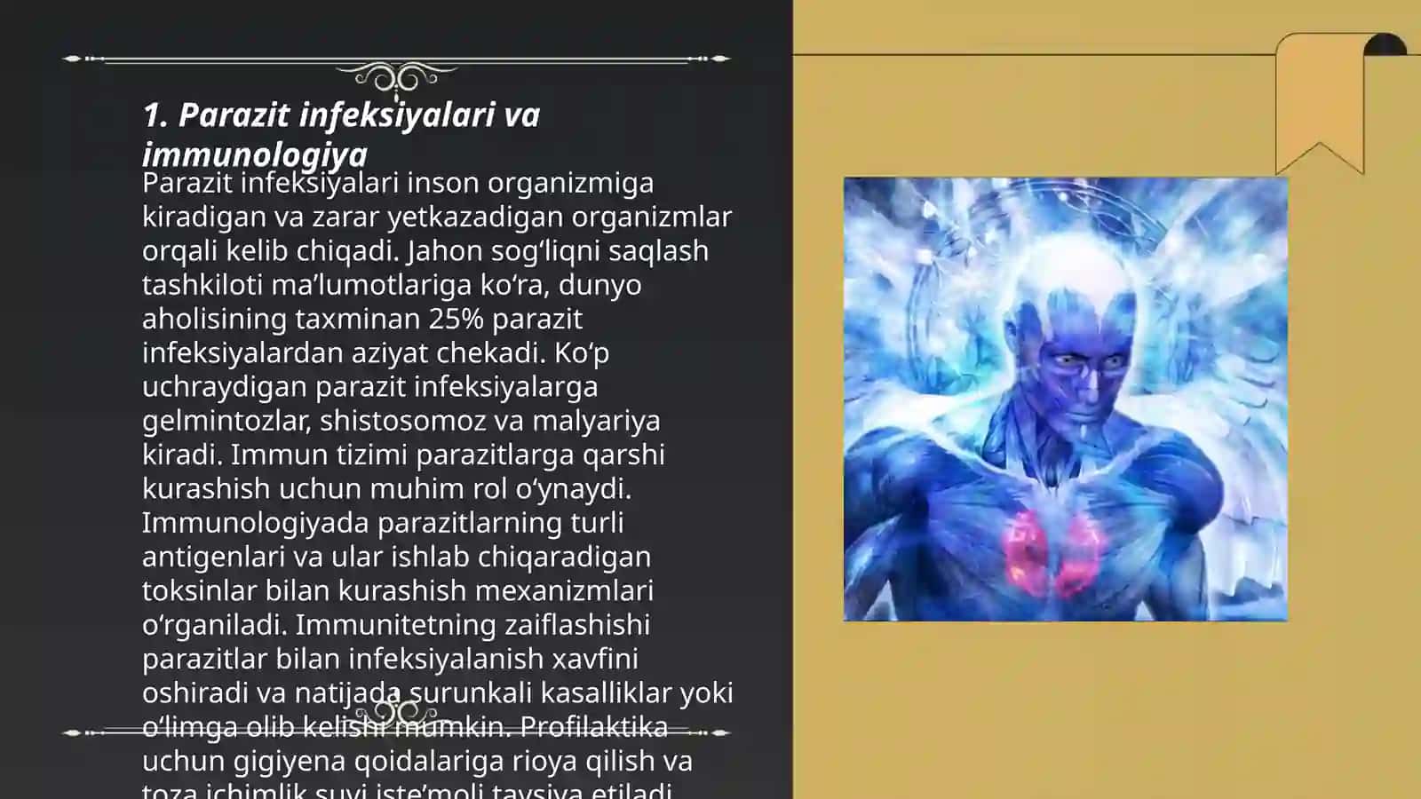 Parazit infeksiyalarga qarshi immunitet hosil qilish jarayonlarini o'rganish 3