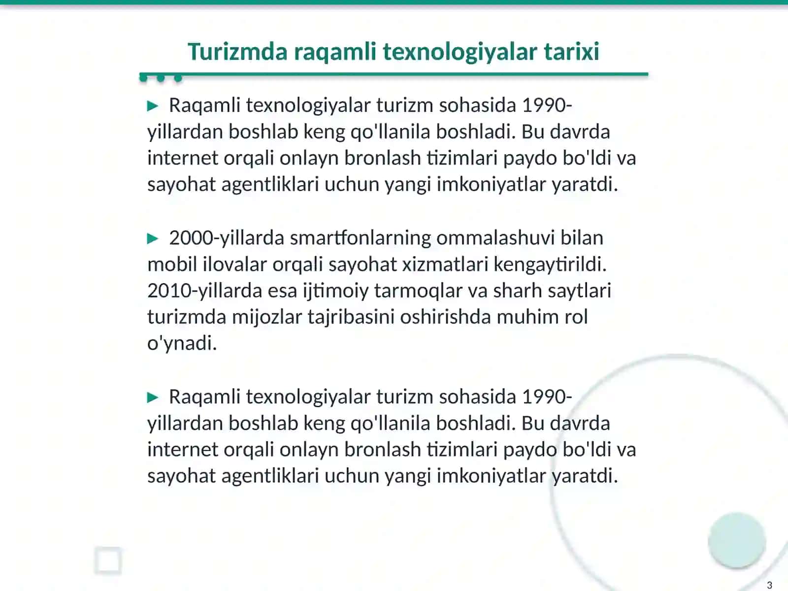 TURIZMDA RAQAMLI TEXNOLOGIYALAR VA SUN'IY INTELEKT INNOVATSION JARAYON SIFATIDA 3