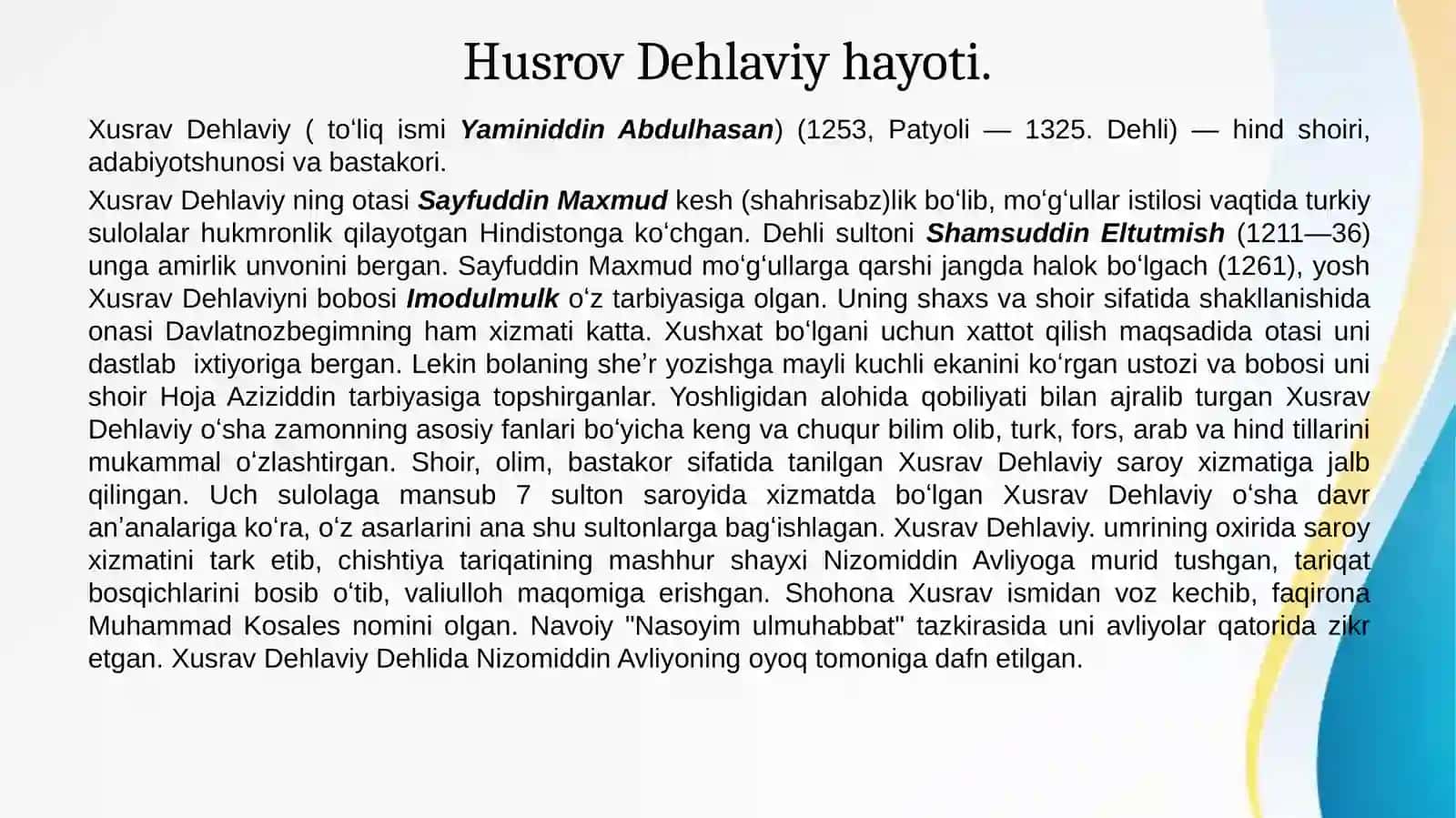 Husrav Dehlavi asarlari,yozilish tarixi va yozuv uslublar 3