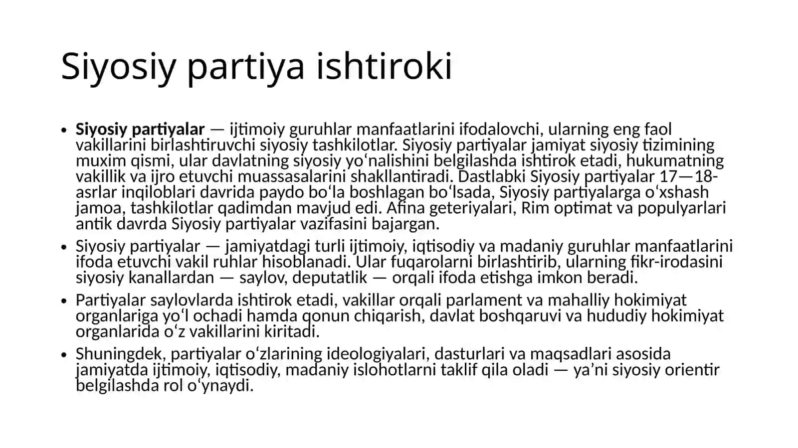 Siyosiy Partiyalar 3