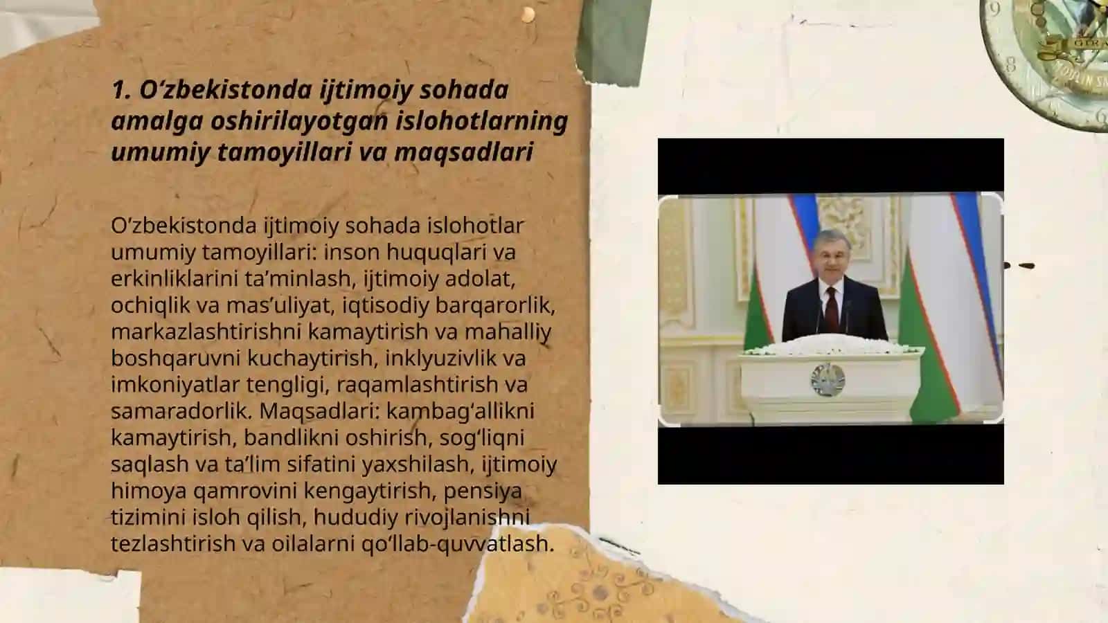 Ozbekistonda ishtimoiy soxada amalga oshirilayotgan oʻzgarishlar mazmun mohiyati 3