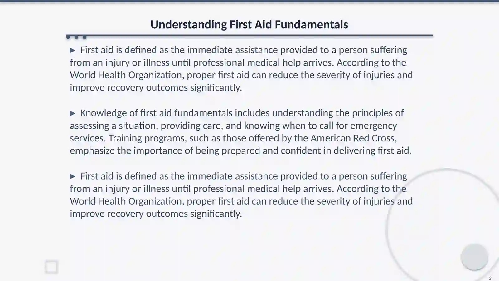 Research and Present Common First Aid Procedures 3