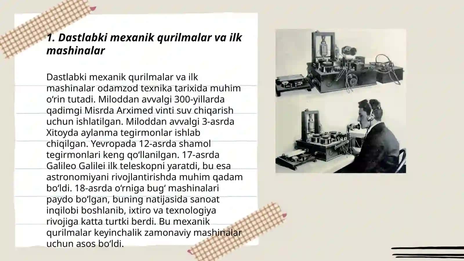 Mashinasozlik texnologiyasi rivojlanishi tarixi 3