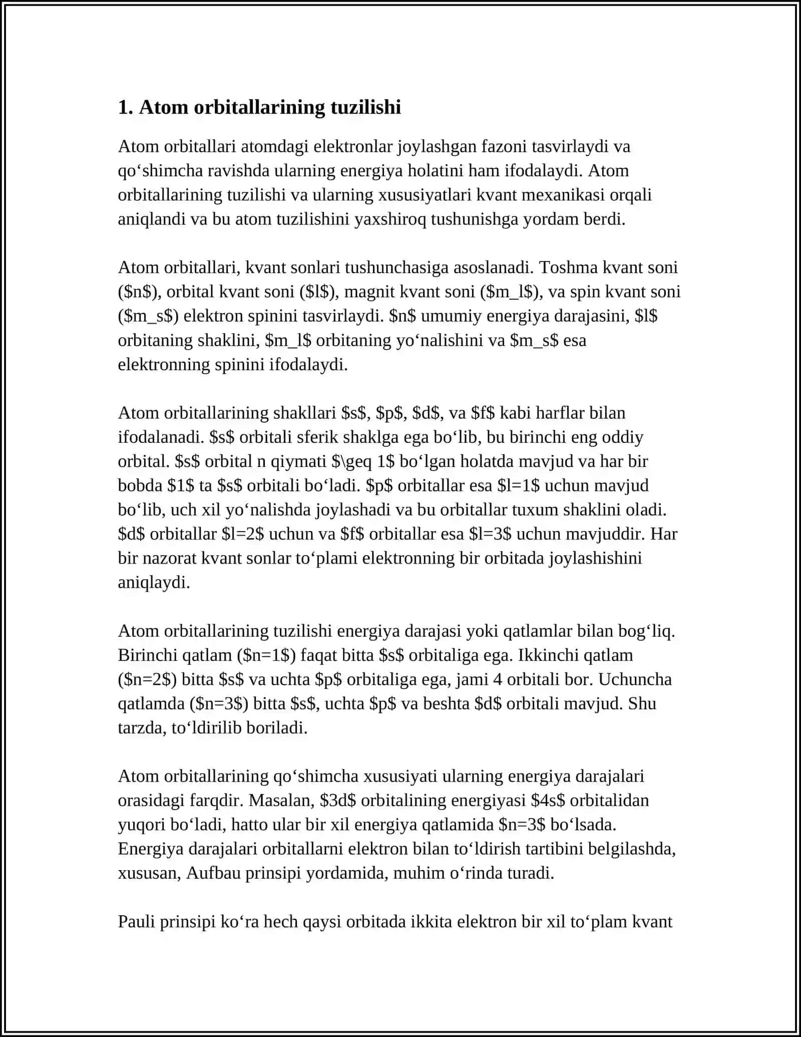 KIMYOVIY BIRIKMALARNING ELEKTRON TUZILISHI VA XOSSALARI 3