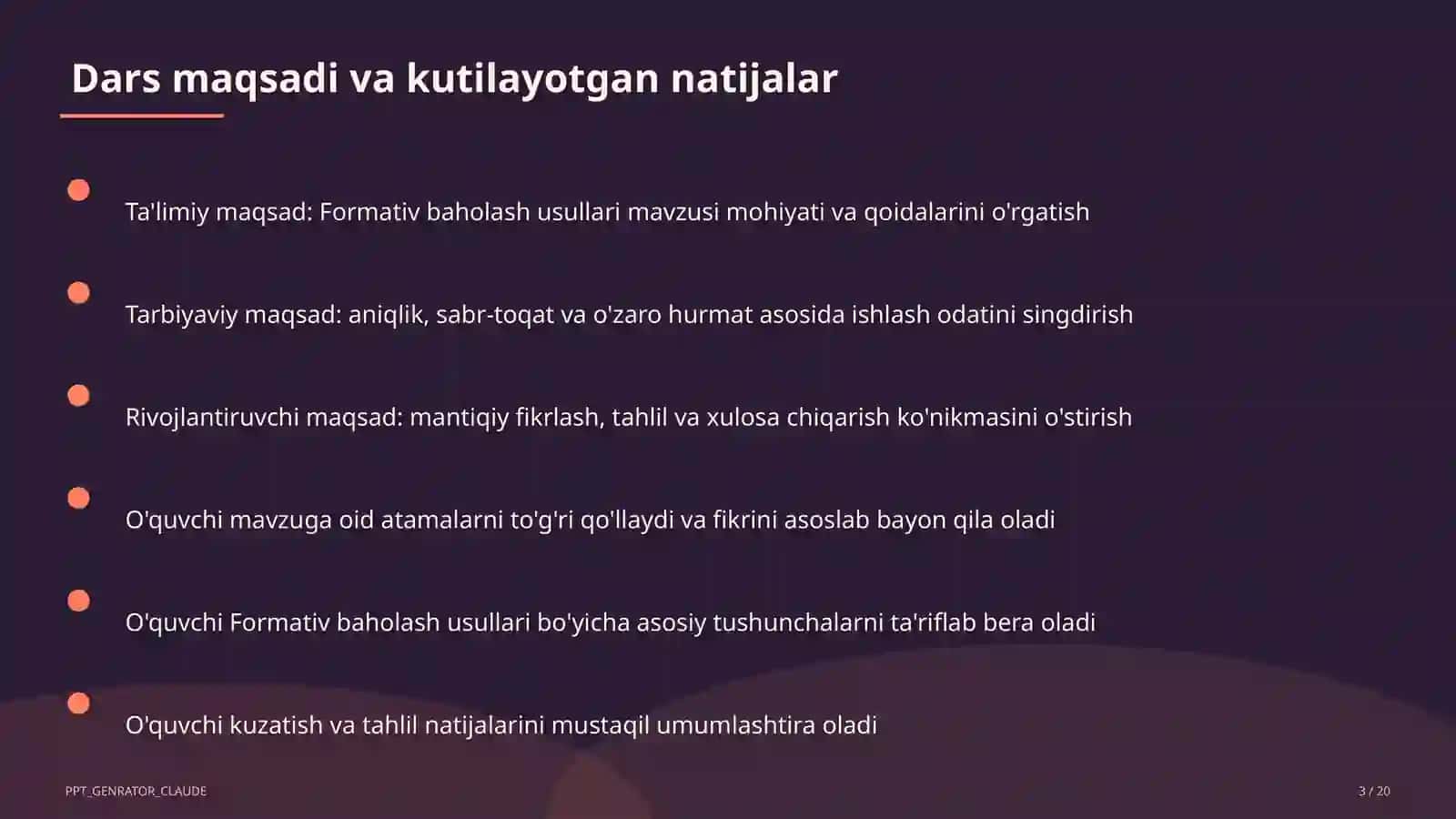 Formativ baholash usullari 3