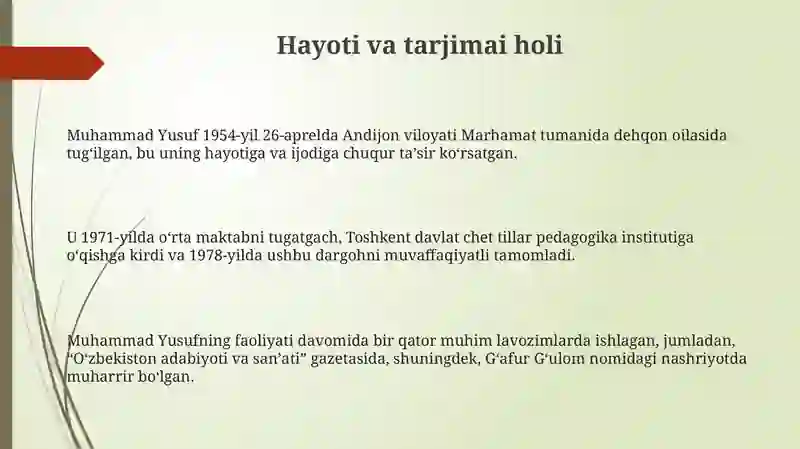 Hayoti va Ijodi 3