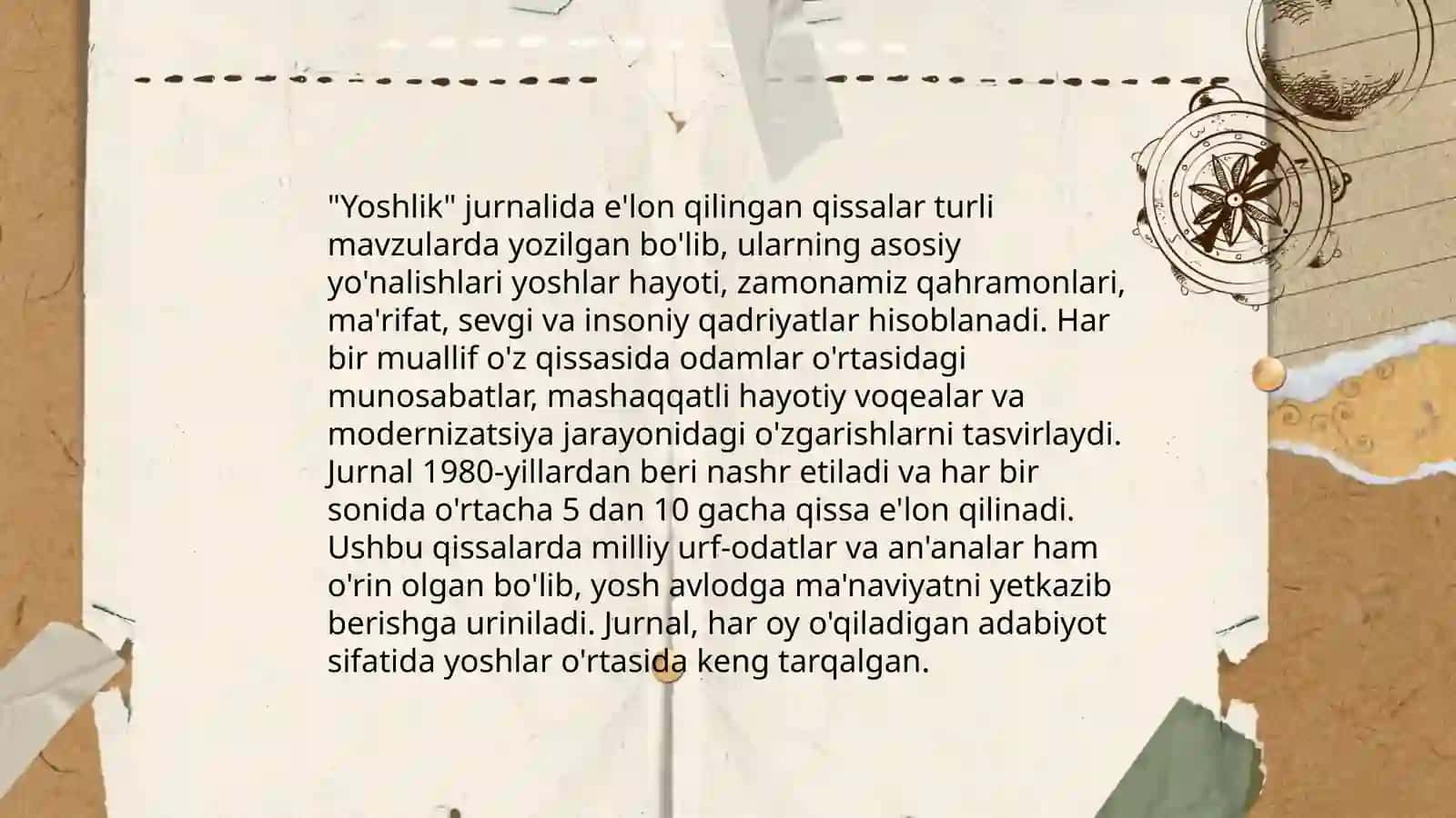"Yoshlik" jurnalida e'lon qilingan qissalar tahlili 3
