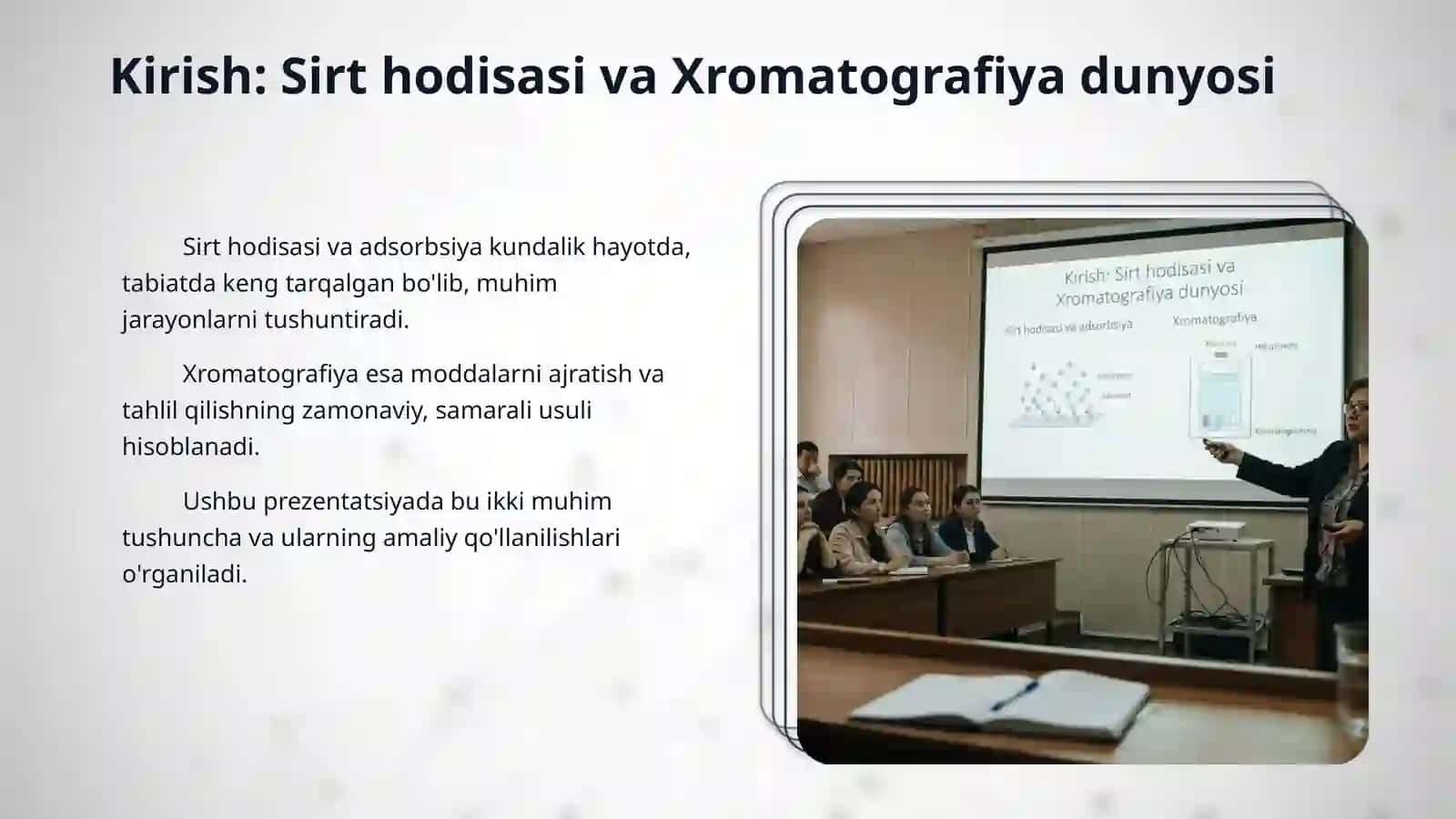 Sirt hodisasi va adsorbsiya. Xromatografiya 3