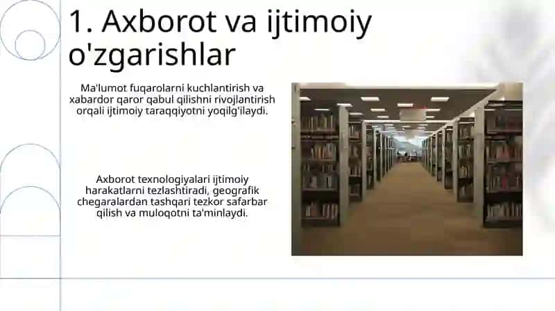 Axborotning jamiyatdagi o'rni va ahamiyati 3