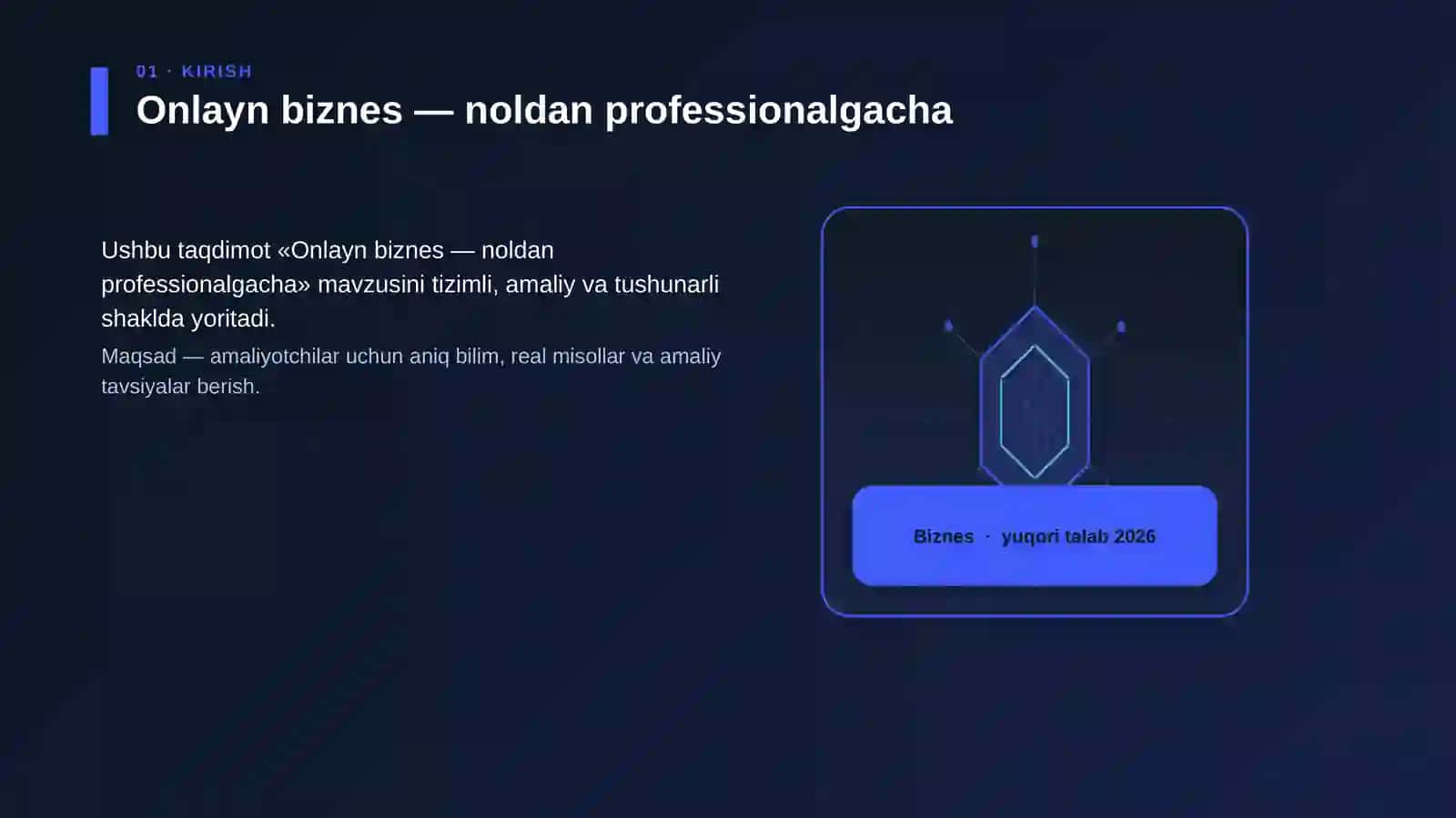 Onlayn biznes — noldan professionalgacha 3