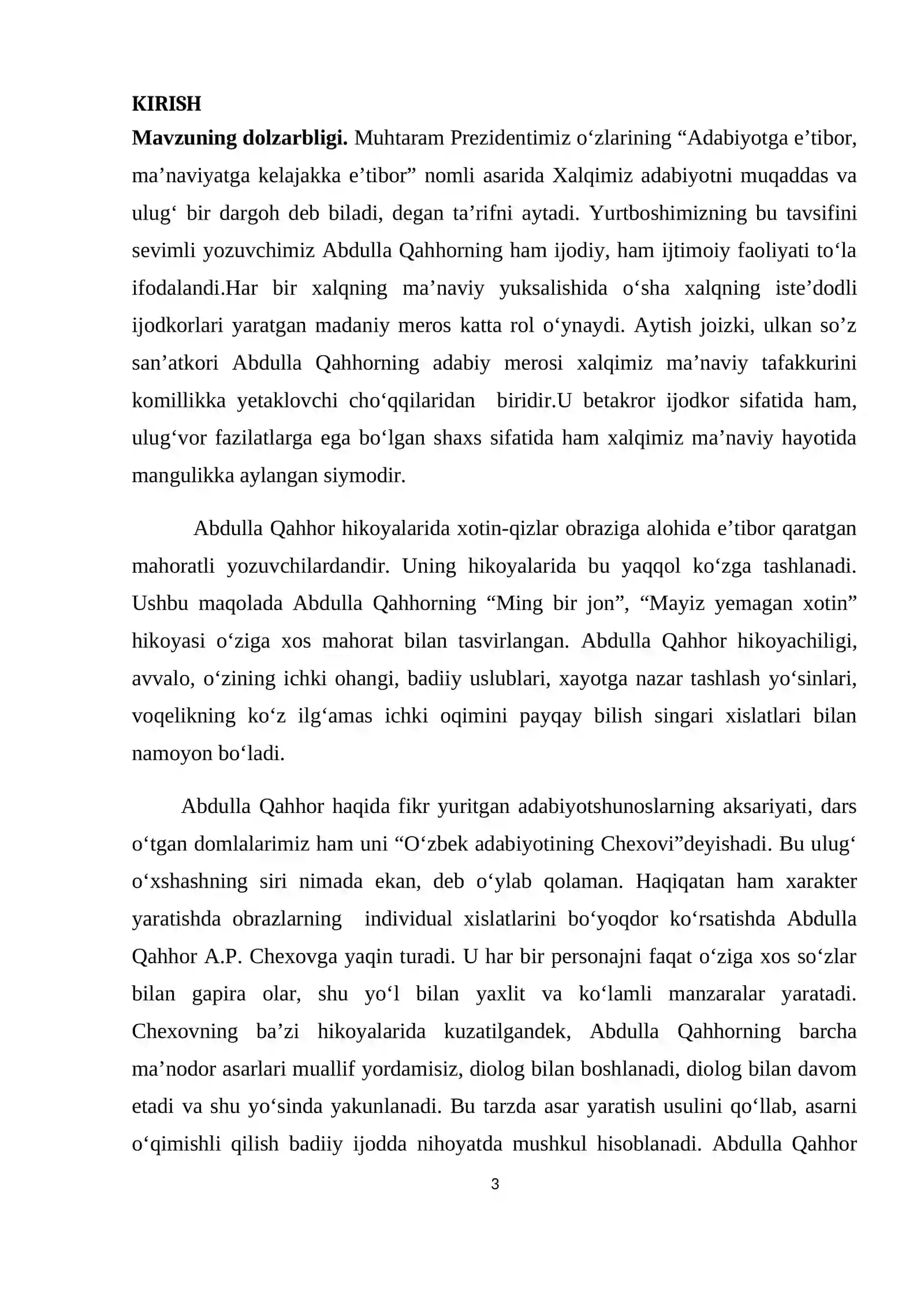 ABDULLA QAHOR ASARLARIDA AYOLLAR OBRAZI TALQINI (QISSALAR ASOSIDA) 3