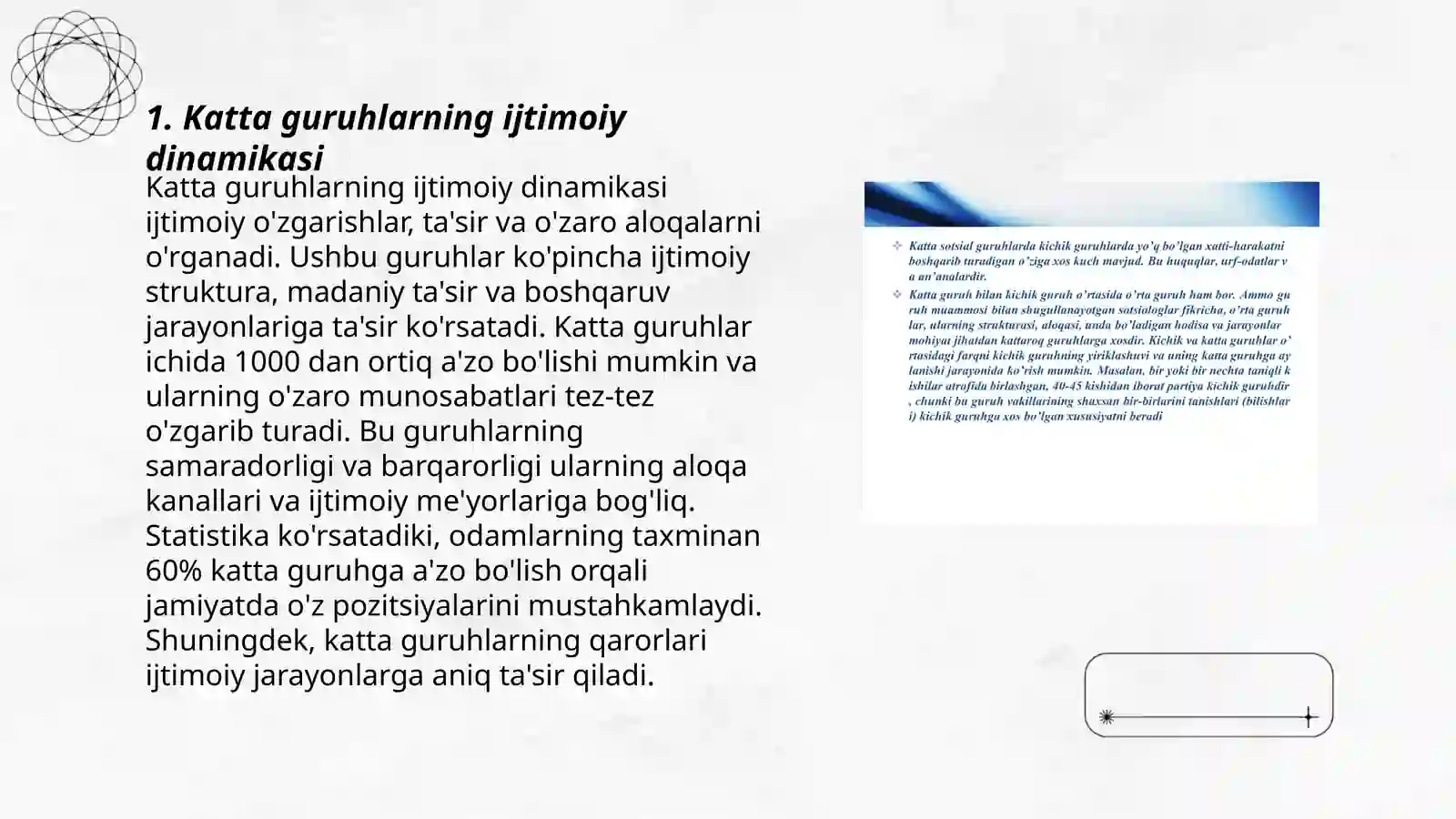 Katta va kichik guruhlar psixologiyasi 3