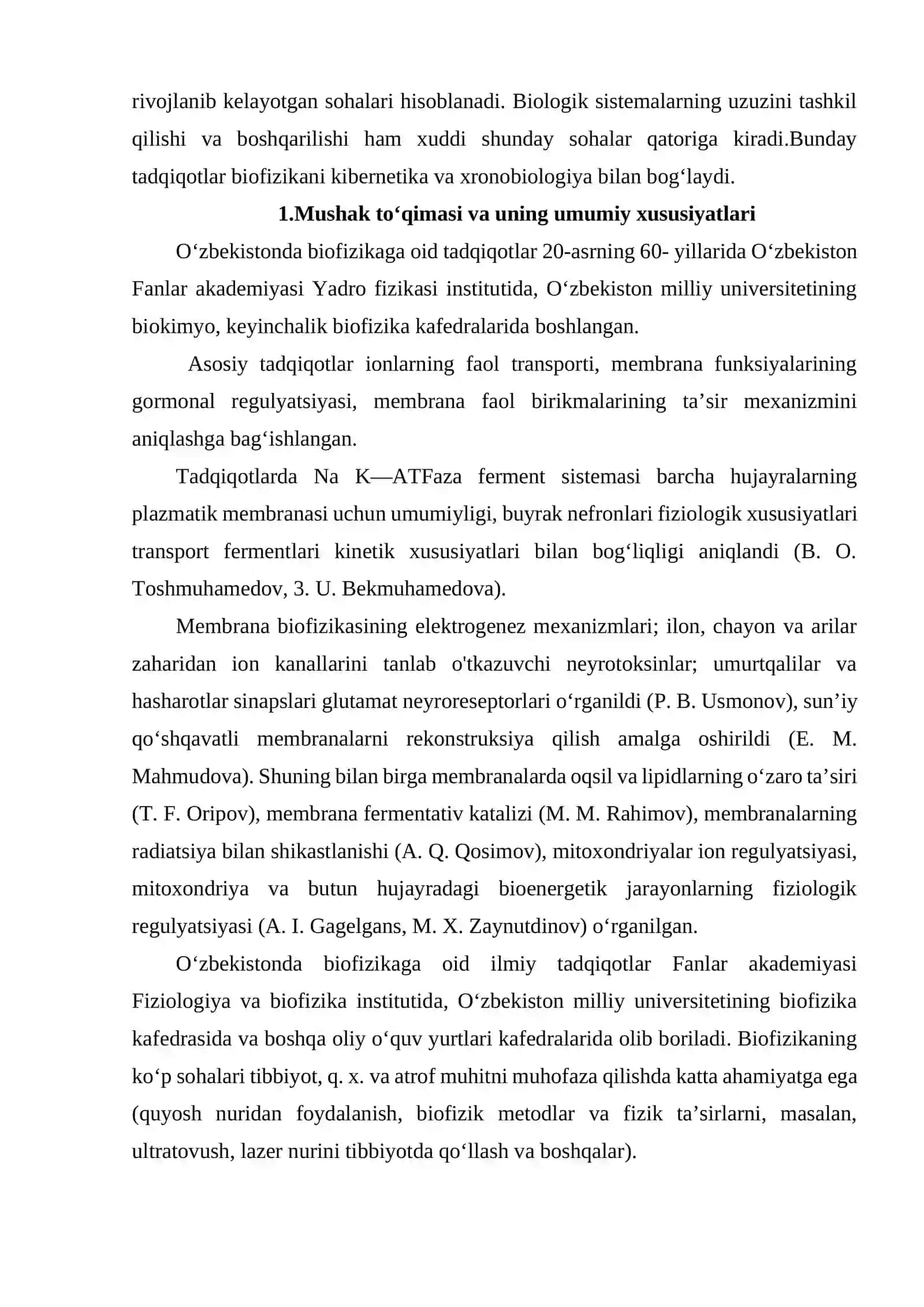BIOFIZIK JARAYONLAR TAKSONOMIYASI BIOLOGIYA VA EKOLOGIYASI 3