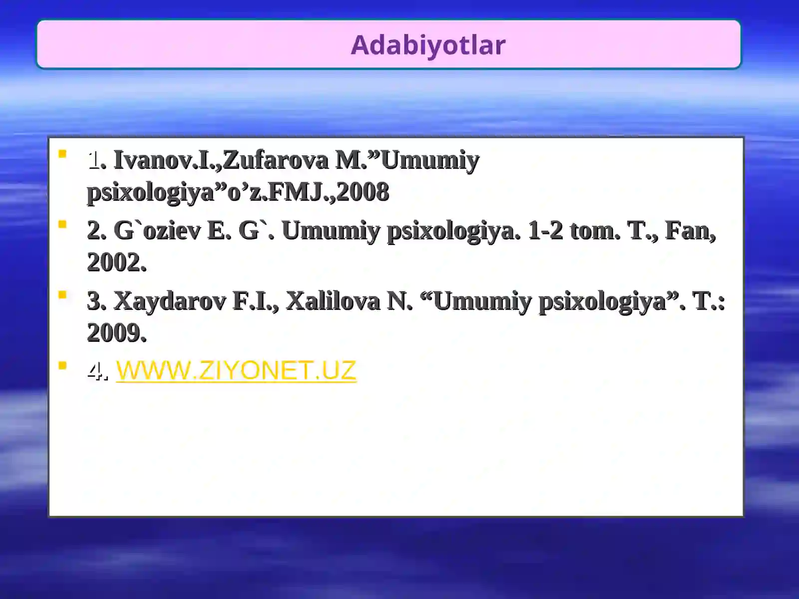 Diqqat va Xotira – psixik jarayon sifatida 3