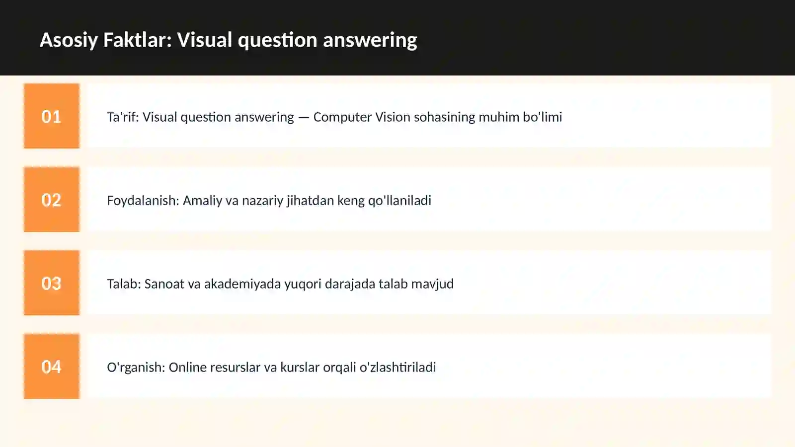 Visual question answering 3