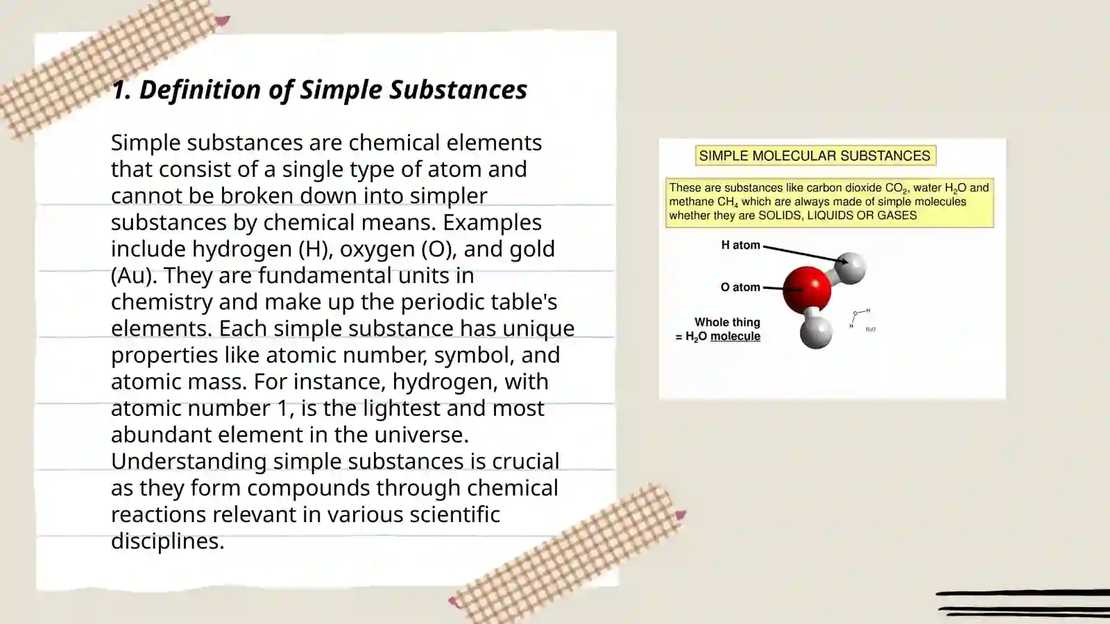 Simple and complex substances 3