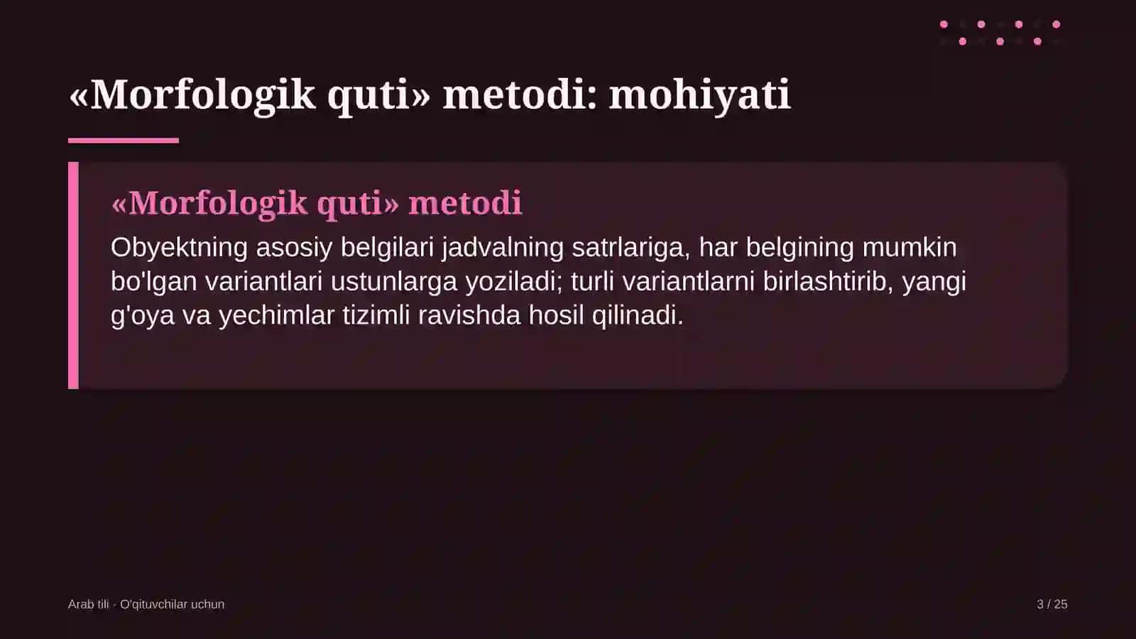 arab tili darslarida morfologik quti metodidan foydalanish 5032 3