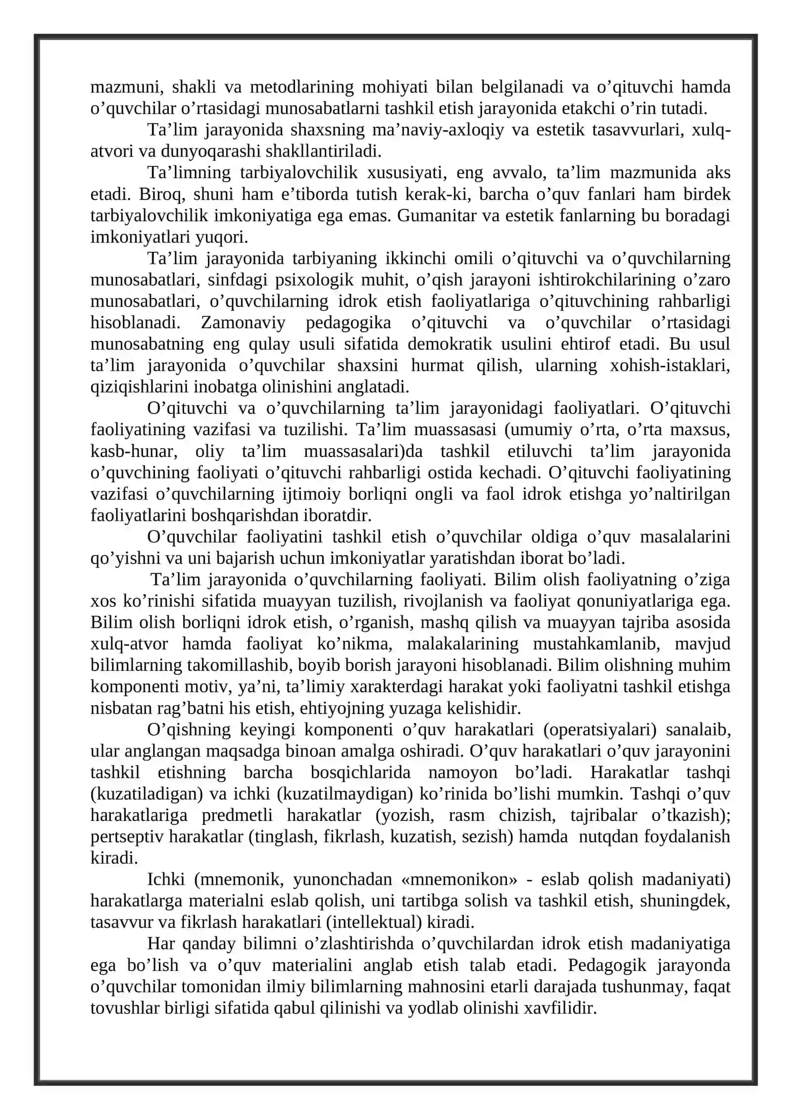 Ta’lim- yagona pedagogik jarayon 3
