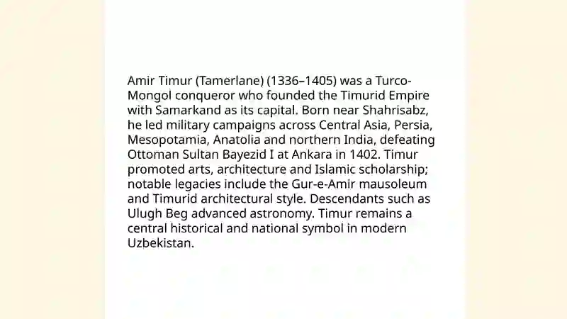 Amir Timur (Tamerlane) 3