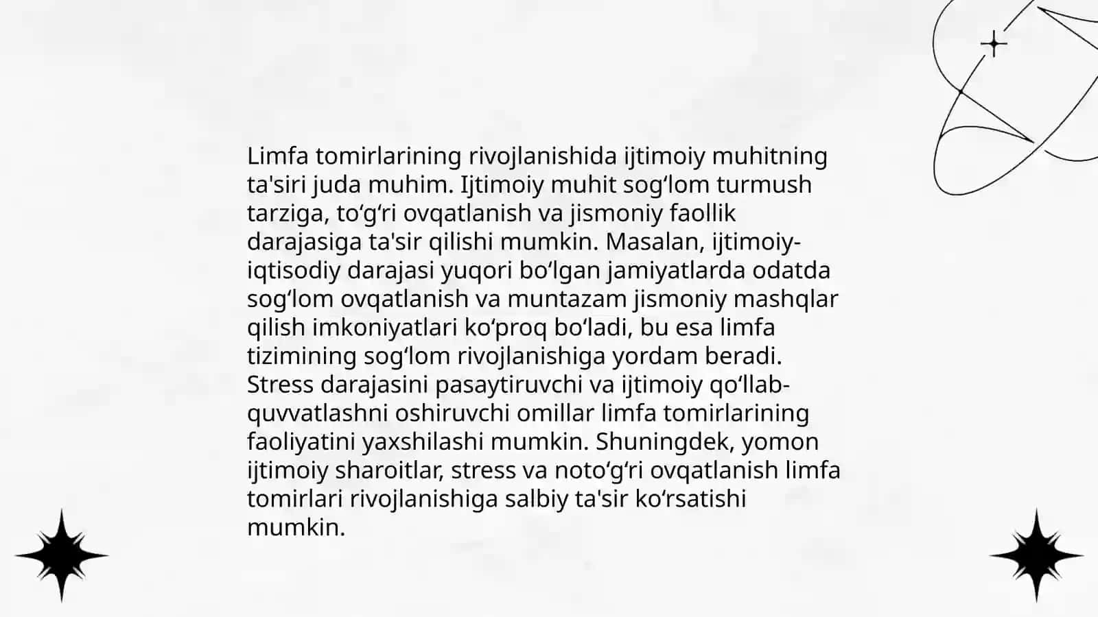 Limfa tomirlarining taraqqiyotga va tuzilishiga ijtimoiy va biologik muhitlarning tasiri 3