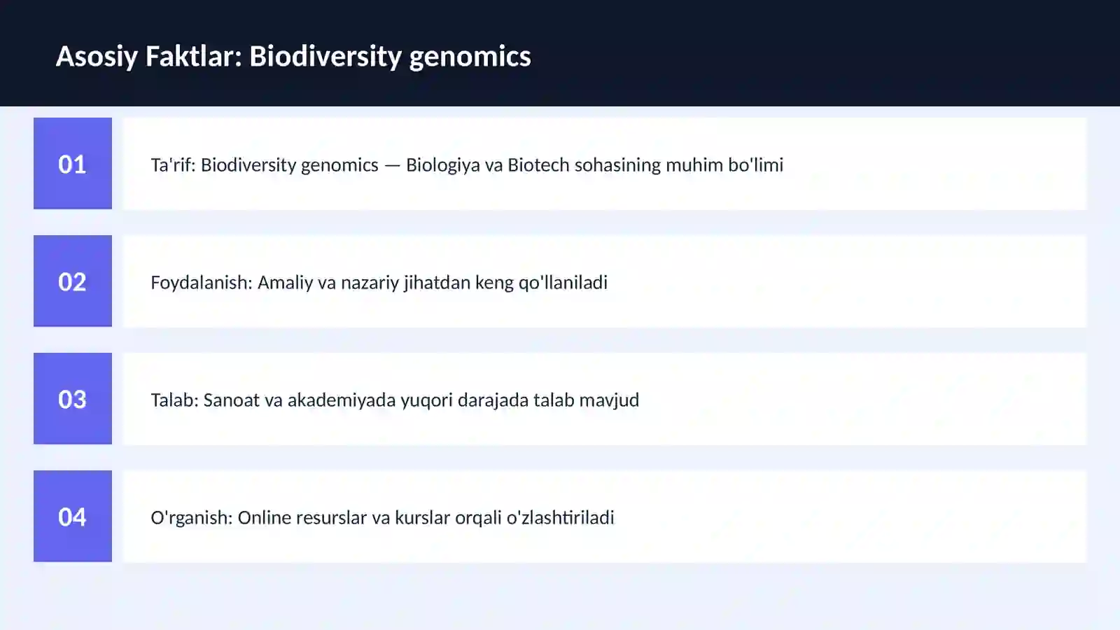 Biodiversity genomics 3
