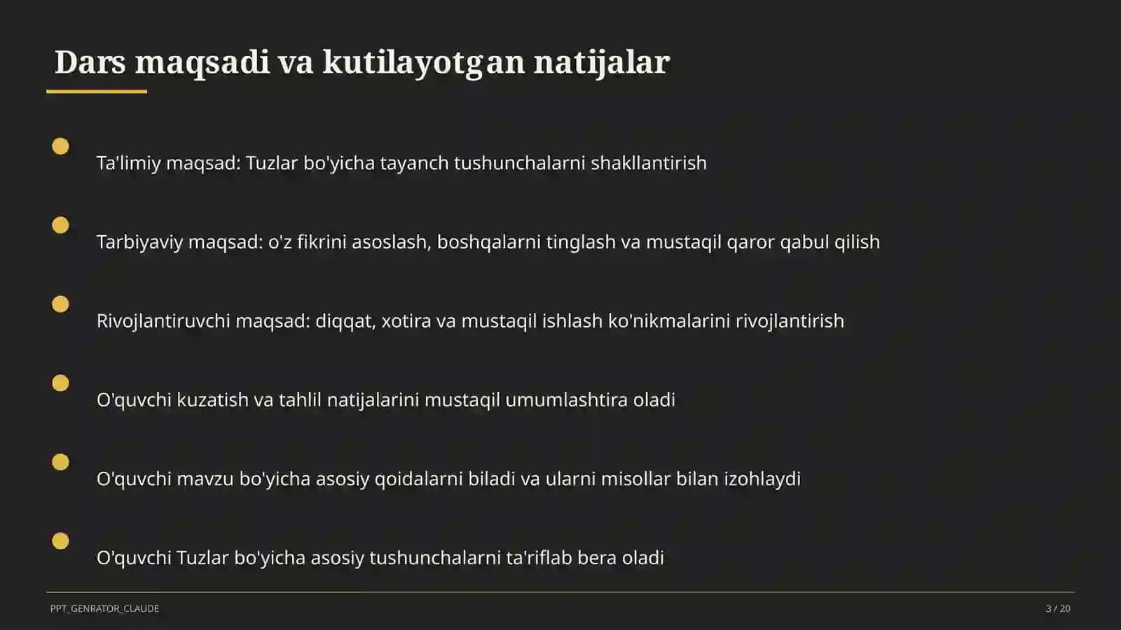 Tuzlar (8-sinf) 3