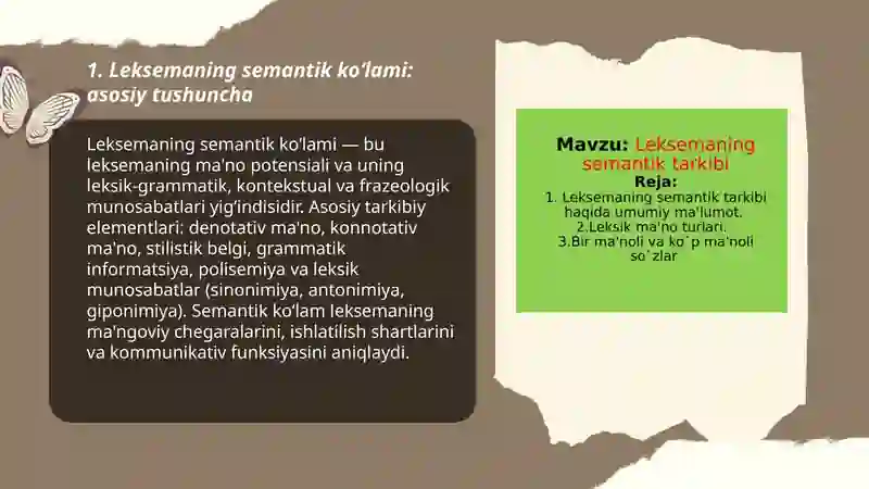 Leksemaning semantik ko‘lami 3