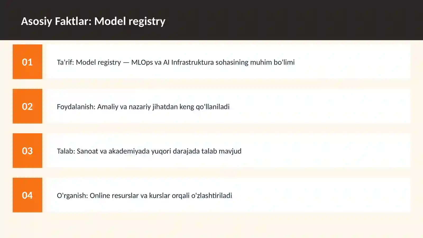 Model registry 3
