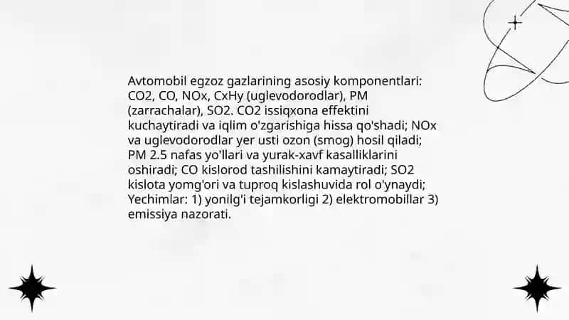 Avtomobil transporti va atrof muhit muhofazasi 3