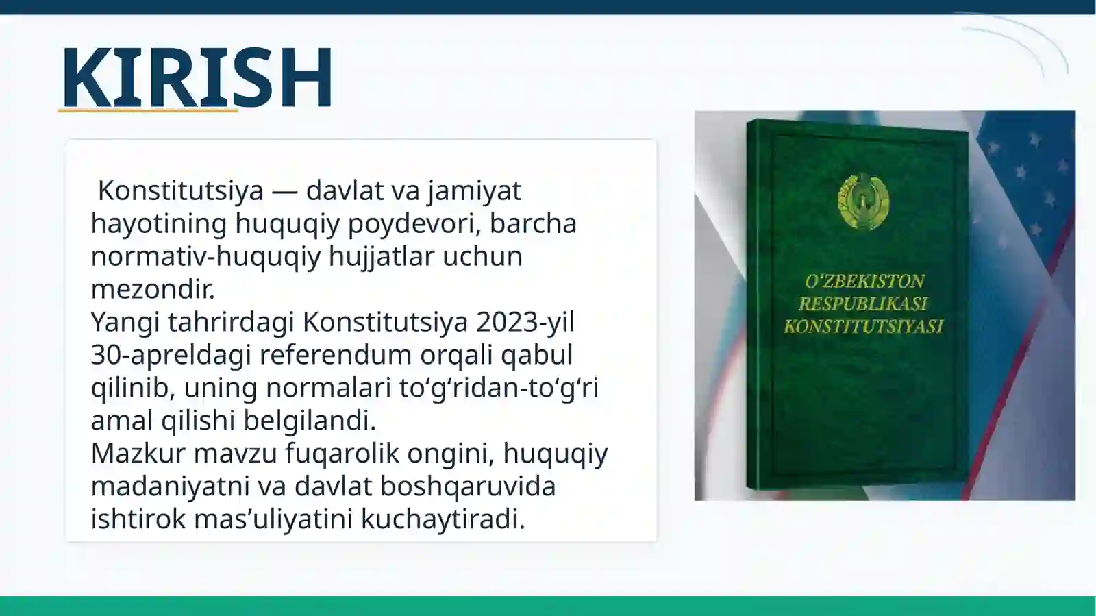 Konstitutsiya toʻlqinida 3