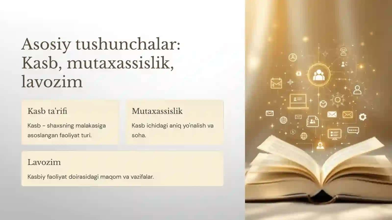 Kasbnito'g'ri tanlashning mohiyati va istiqboli 3