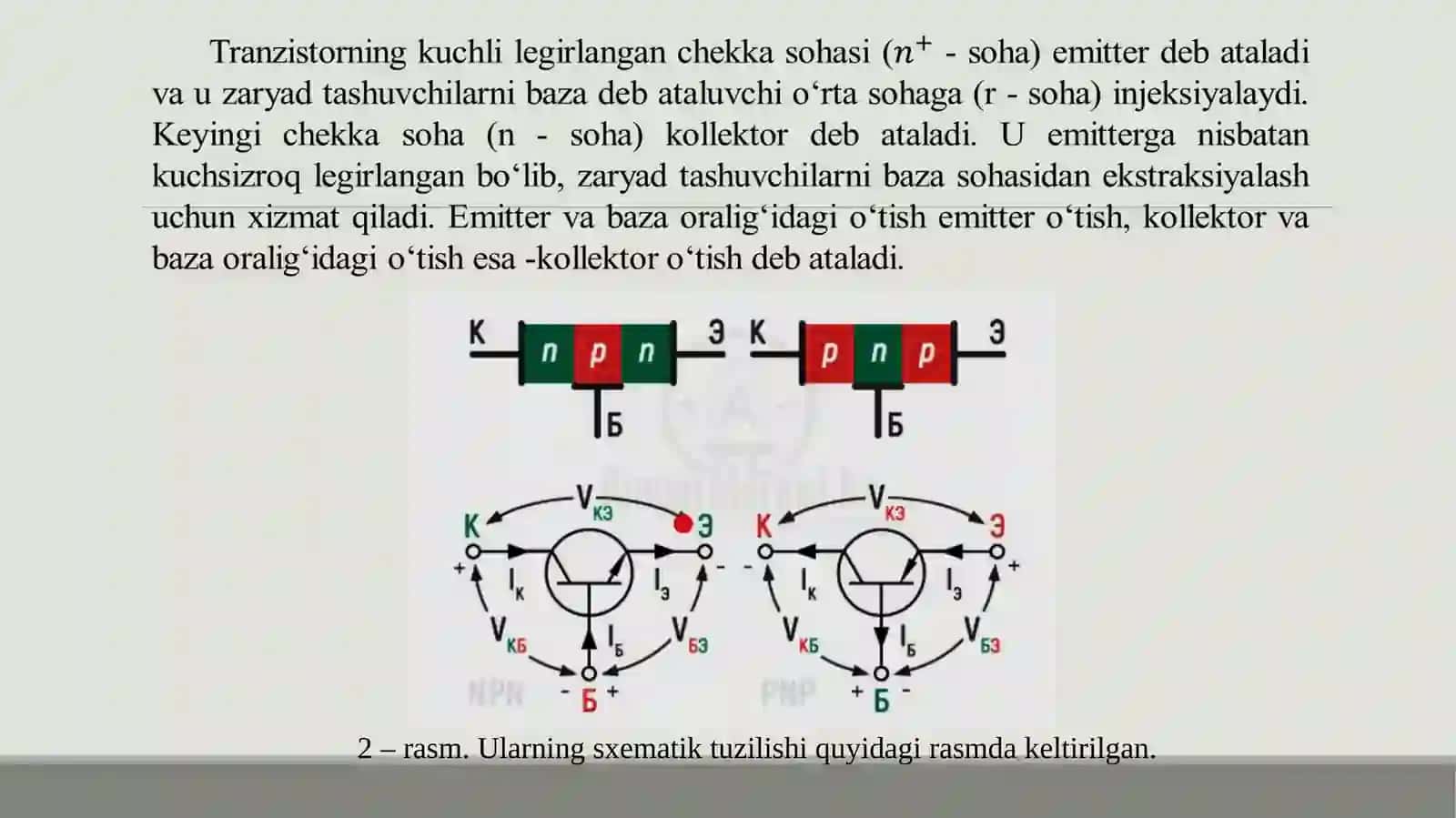 Bipolyar tranzistorlar haqida umumiy ma’lumotlar. 3