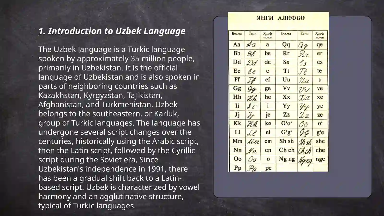 Chet el fuqarolari uchun o'zbek tili 3