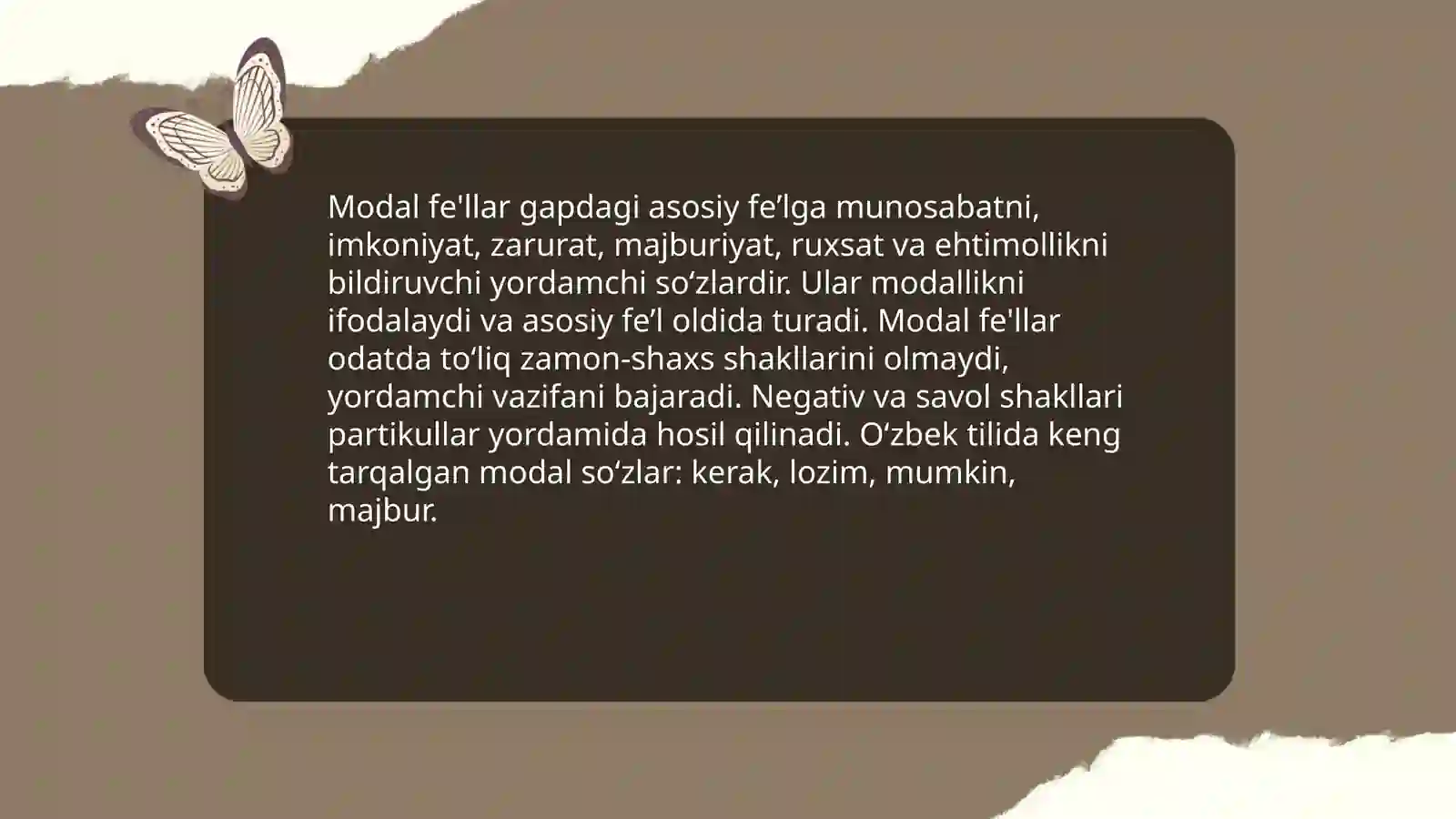 Modal fe'llar 3