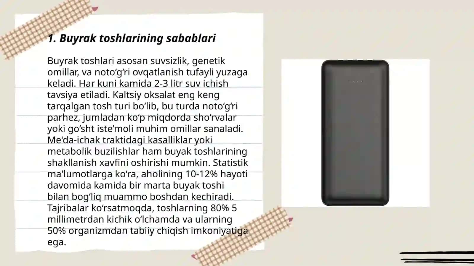 Buyraklarda urat toshlarining paydo bo'lishi va uni davolash 3