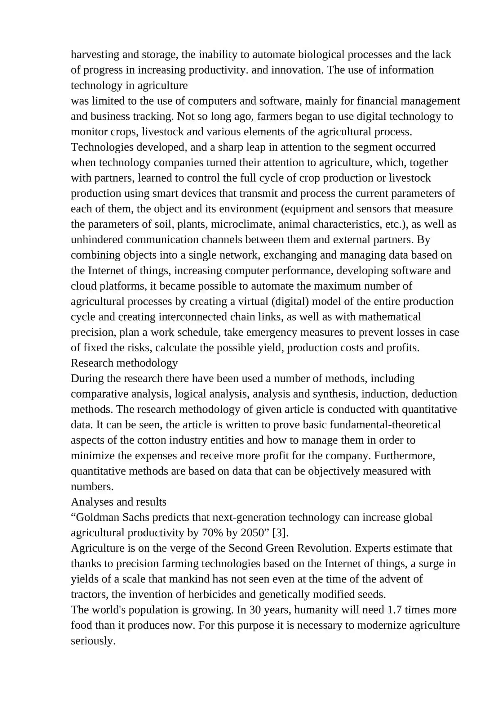 Development of digital economy in agroindustrial complex in Uzbekistan 3
