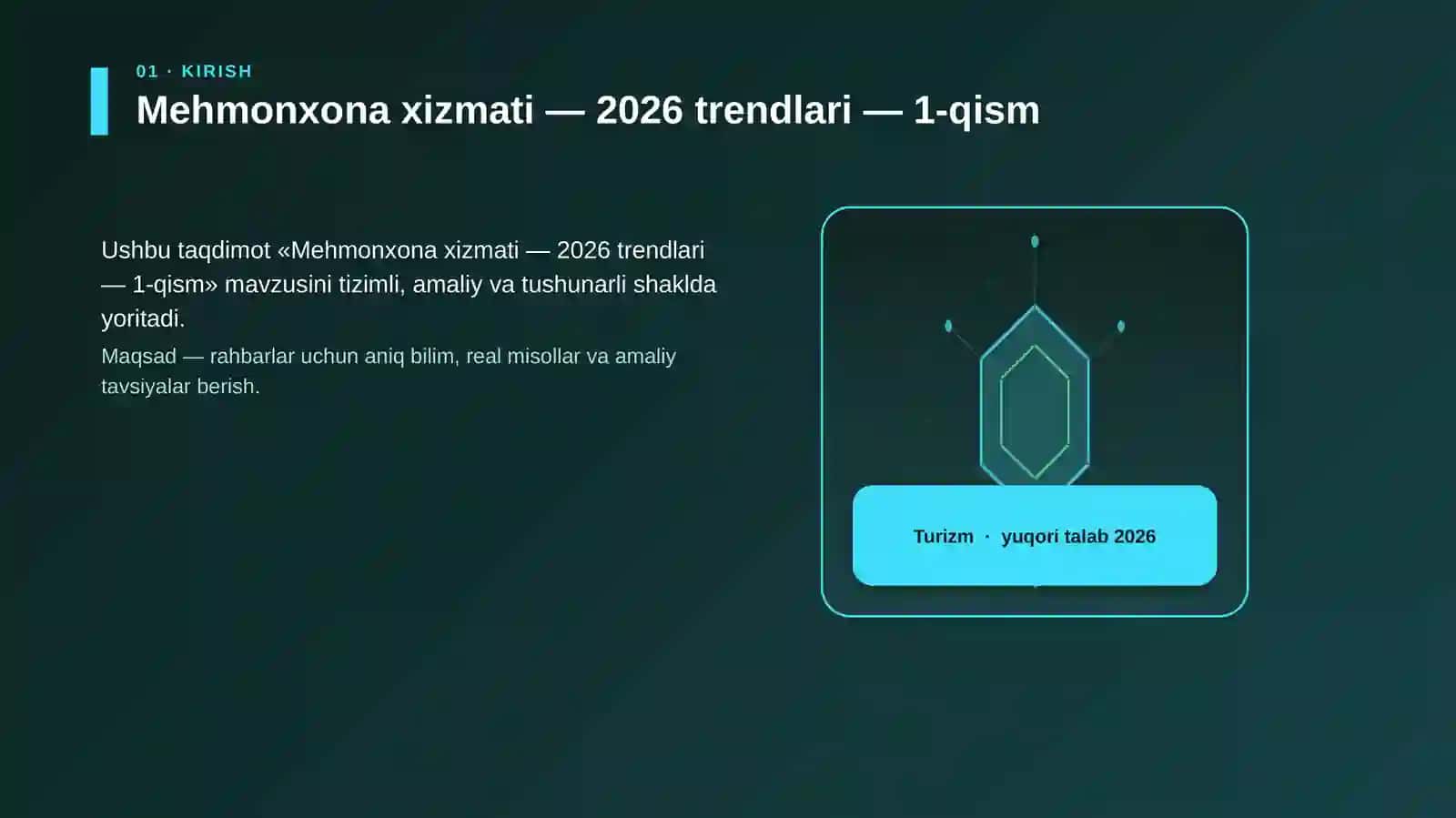 Mehmonxona xizmati — 2026 trendlari — 1-qism 3