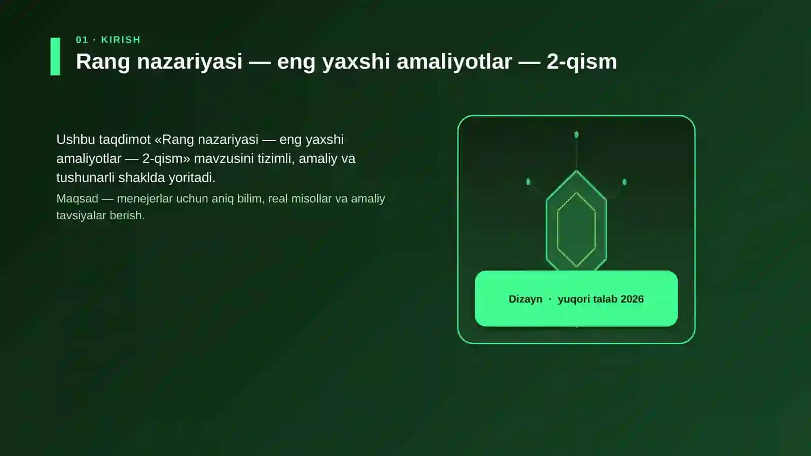 Rang nazariyasi — eng yaxshi amaliyotlar — 2-qism 3