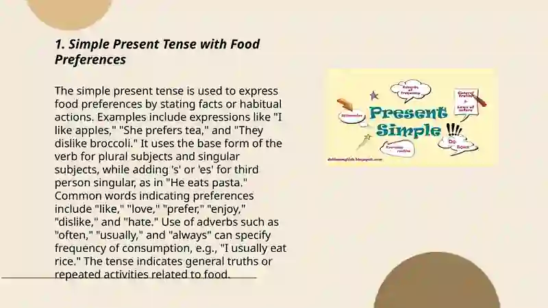 Present simple Food 3